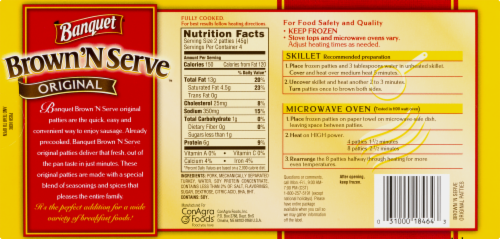 Banquet® Original Brown 'n Serve Sausage Patties Perspective: back