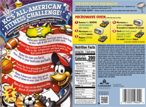 Kid Cuisine® Bug Safari Chicken Breast Nuggets Frozen Meal Perspective: back