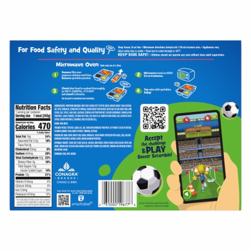 Kid Cuisine® Party Popcorn Chicken Frozen Meal Perspective: back
