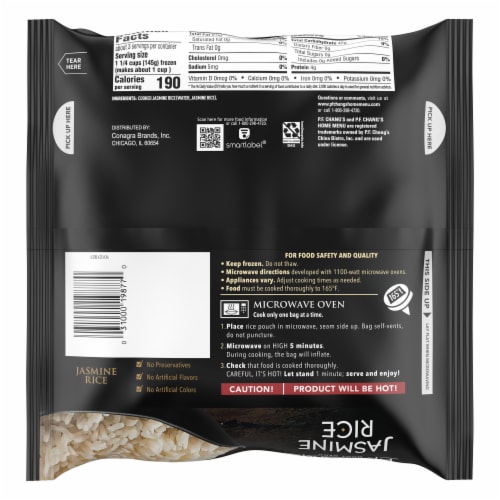 P.F. Chang's Home Menu Jasmine Rice Frozen Sides Perspective: back