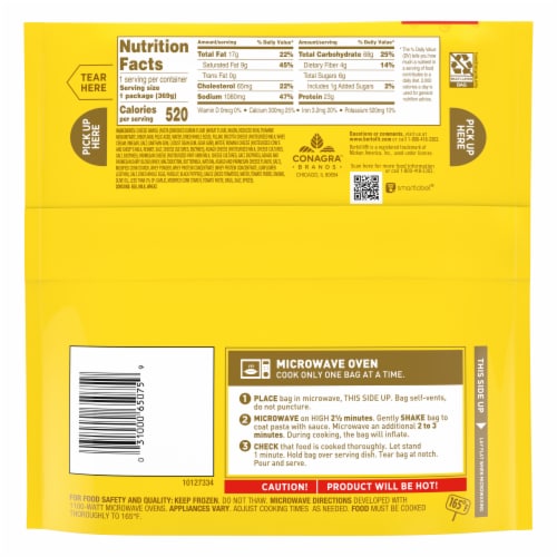 Bertolli Four Cheese Ravioli Frozen Pasta Sides Perspective: back