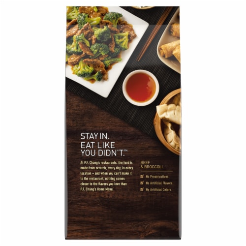 P.F. Chang's Home Menu Beef & Broccoli Skillet Frozen Meal Perspective: back