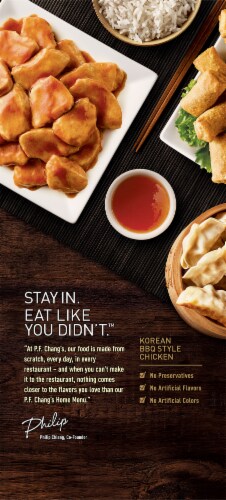 P.F. Chang's Home Menu Korean Style BBQ Chicken Frozen Meal Perspective: back
