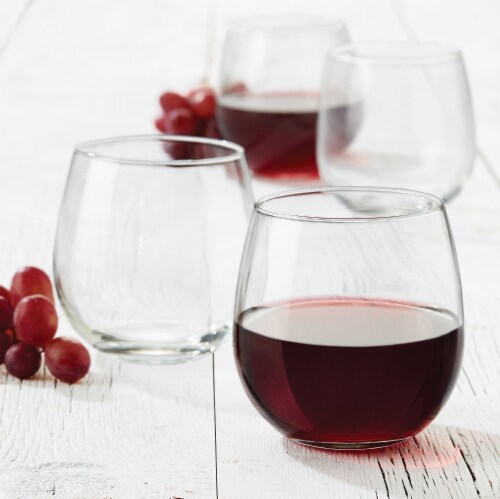 Libbey Stemless Red Wine Glasses - 4 pk - Clear Perspective: back