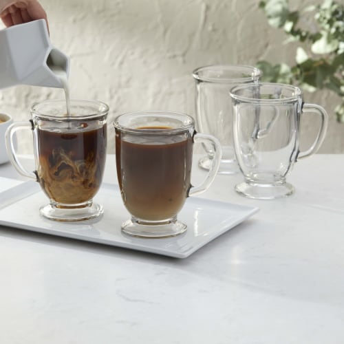 Libbey Kona Glass Coffee Mugs Perspective: back