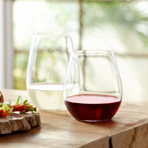 Libbey Signature Kentfield Stemless Wine Glass Party Set Perspective: back