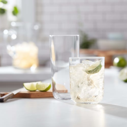 Zulay Kitchen Plastic Tumblers Drinking Glasses Set of 8 Clear - Multi