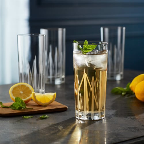 Libbey Cut Cocktails Structure Tumbler Glasses Perspective: back