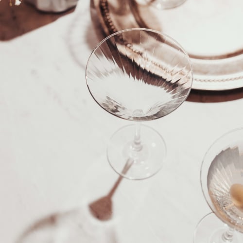 Libbey Paneled Martini Glasses, Set of 4 Perspective: back