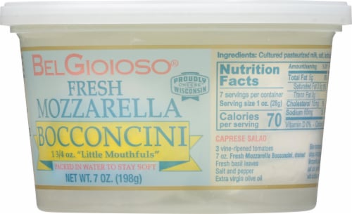 Bel Gioioso® Fresh Bocconcini Mozzarella Cheese Perspective: back