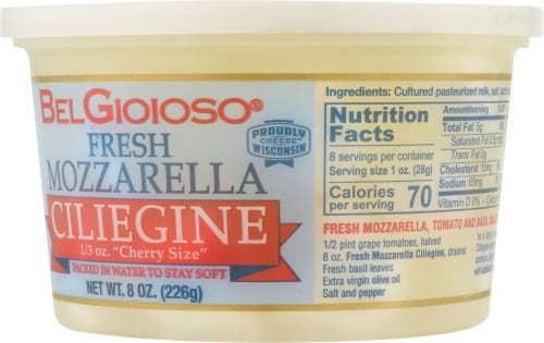 BelGioioso® Fresh Mozzarella Ciliegine Perspective: back