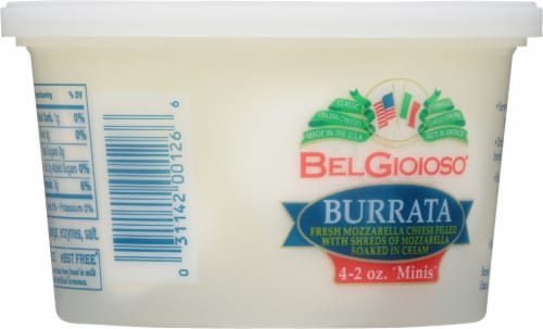 BelGioioso® Burrata Mini Mozzarella Cheese Balls Perspective: back