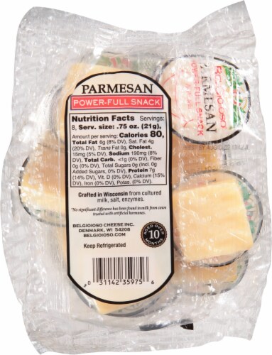 BelGioioso Power-Full Snack Parmesan Cheese Perspective: back
