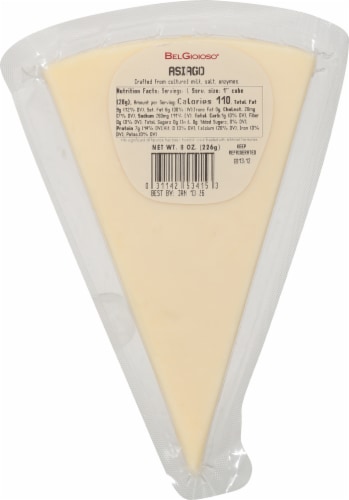 Bel Gioioso Asiago Cheese Wedge Perspective: back