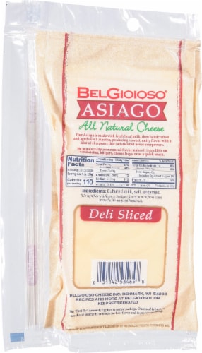 Bel Gioioso Sliced Asiago Cheese Perspective: back
