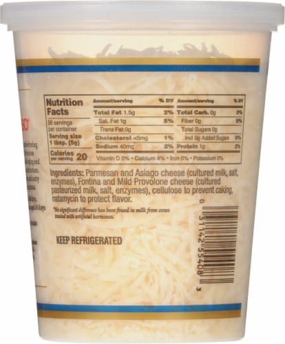 BelGioioso Four Cheeses Freshly Shredded Cheese Blend Perspective: back