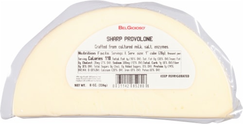BelGioioso® Sharp Provolone Cheese Wedge Perspective: back