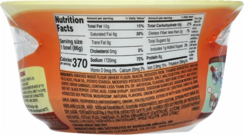 Nongshim® Beef Flavor Bowl Noodle Soup Perspective: back