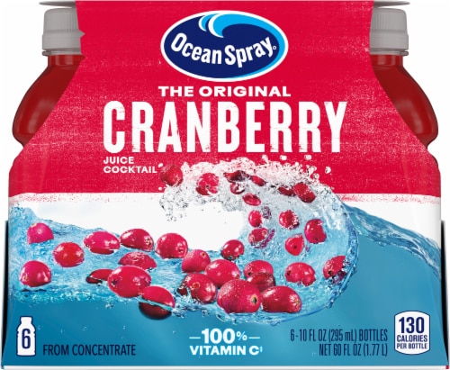 Ocean Spray Original Cranberry Juice Cocktail, 6 bottles / 10 fl oz