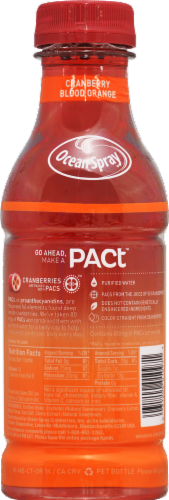 Ocean Spray Pact Cranberry Blood Orange Infused Water Perspective: back