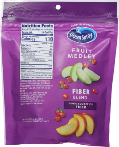 Ocean Spray Fruit Medley Fiber Blend Cranberry Dried Fruit Blend Perspective: back