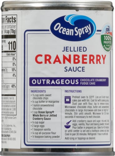 Ocean Spray® Jellied Cranberry Sauce Perspective: back