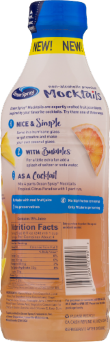 Ocean Spray Mocktails Tropical Citrus Paradise Juice Perspective: back