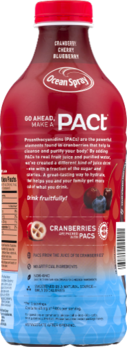 Ocean Spray Pact Fruit Infusions Cranberry Cherry Blueberry Juice Perspective: back