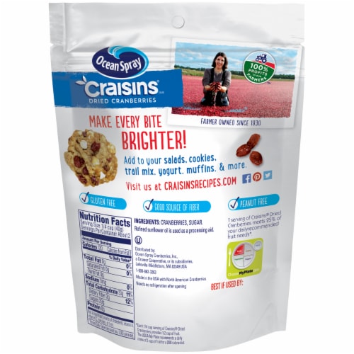 Ocean Spray Original Craisins Perspective: back