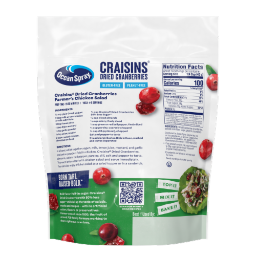 Ocean Spray® Reduced Sugar Craisins® Value Pack Perspective: back