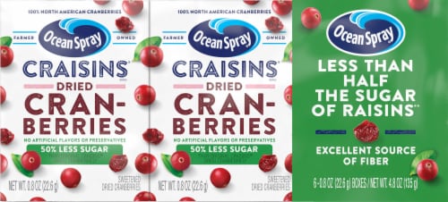 Ocean Spray® Craisins Reduced Sugar Dried Cranberries Perspective: back