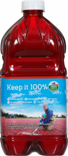 Ocean Spray Cranberry 100% Juice Perspective: back