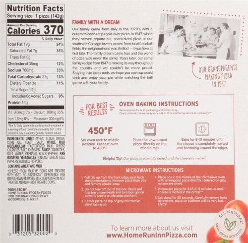 Home Run Inn® Ultra Thin Cheese Supreme Frozen Pizza Perspective: back