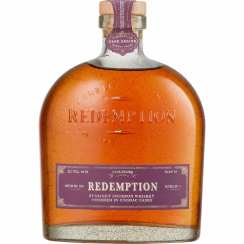 Redemption Finished in Cognac Cask Series Batch No. 1 Indiana Straight Bourbon Whiskey Perspective: back