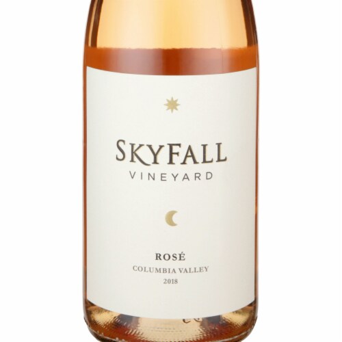 Skyfall Vineyard Washington Rose Wine Perspective: back