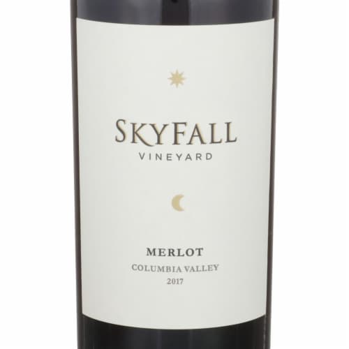 Skyfall Vineyard Merlot Washington Red Wine Perspective: back