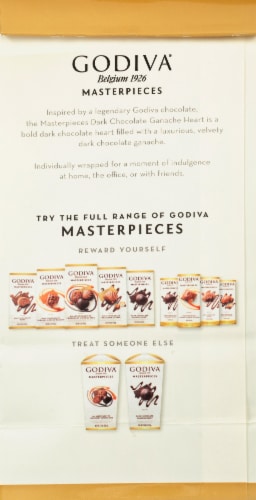 Godiva® Masterpieces Dark Chocolate Ganache Heart Perspective: back