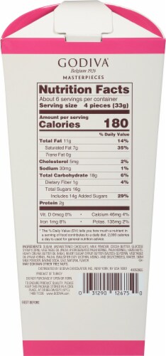 Godiva Masterpieces Assorted Chocolates Valentine Candy Perspective: back