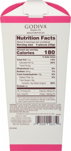 Godiva Masterpieces Assorted Chocolates Valentine Candy Perspective: back