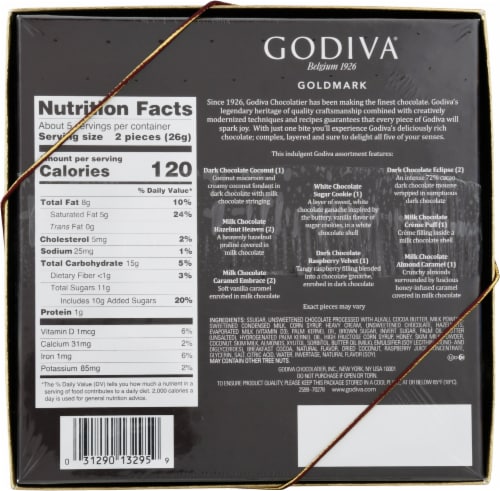 Godiva Goldmark Assorted Chocolate Creations Perspective: back