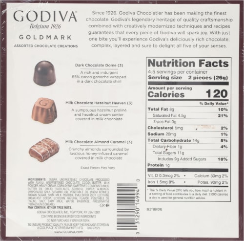 Godiva® Holiday Chocolatier Candy Gift Box Perspective: back