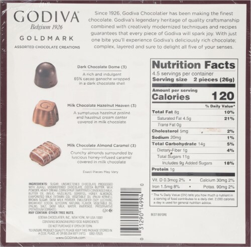 Godiva® Holiday Chocolatier Candy Gift Box Perspective: back