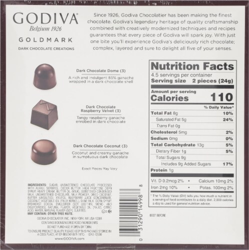 Godiva® Chocolate Holiday Candy Gift Box Perspective: back