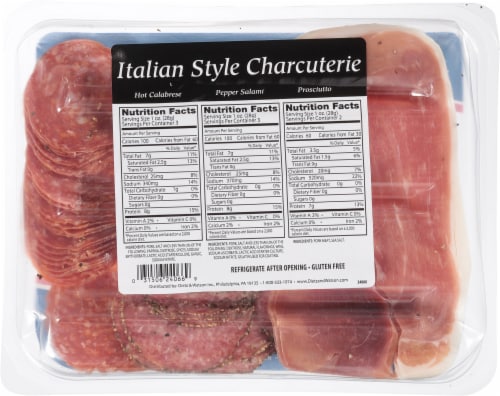 Dietz & Watson® Presliced Italian Charcuterie Pack Perspective: back