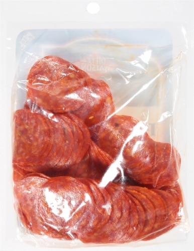Dietz & Watson Legacy Sliced Pepperoni Pillow Pack Perspective: back
