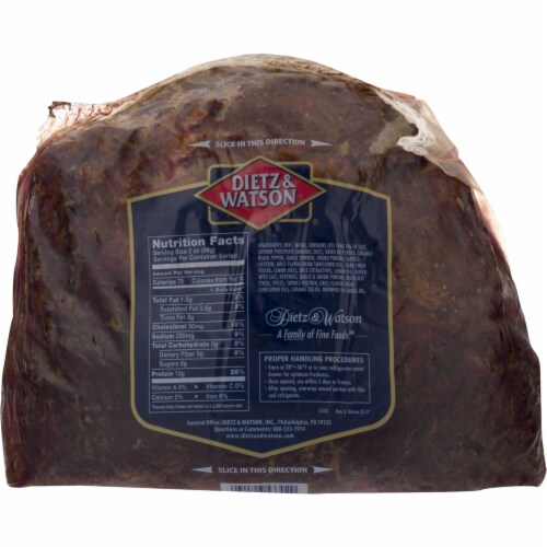 Dietz & Watson® London Broil Roast Beef Fresh Sliced Deli Meat Perspective: back