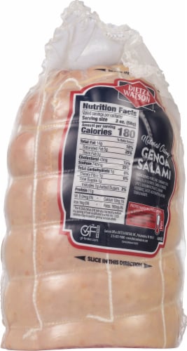 Dietz & Watson® Natural Casing Genoa Salami Fresh Sliced Deli Meat Perspective: back