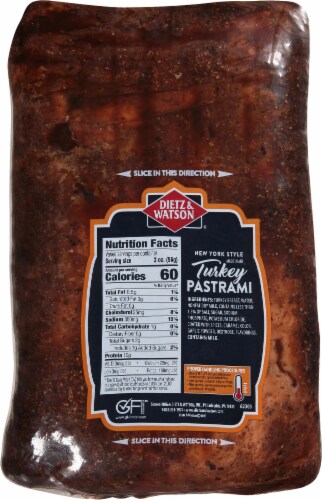 Dietz & Watson® Turkey Breast Fresh Sliced Deli Meat Pastrami Perspective: back