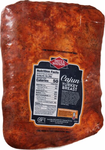 Dietz & Watson® Cajun Style Turkey Breast Fresh Sliced Deli Meat Perspective: back