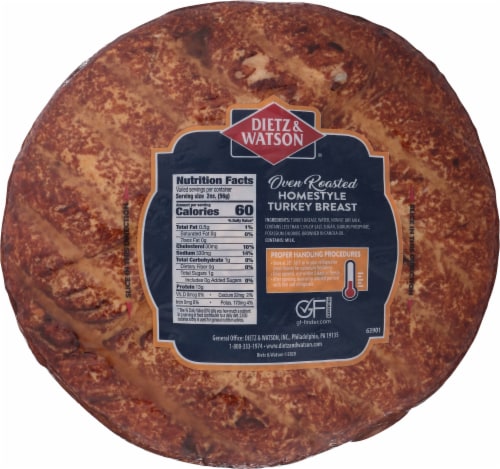 Dietz & Watson® Homestyle Browned Turkey Fresh Sliced Deli Meat Perspective: back